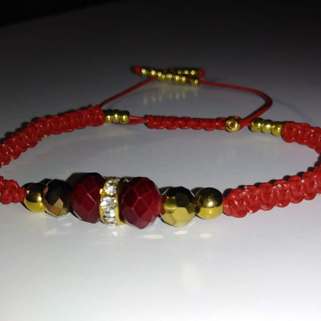 Red Leather Bracelet Nwot
